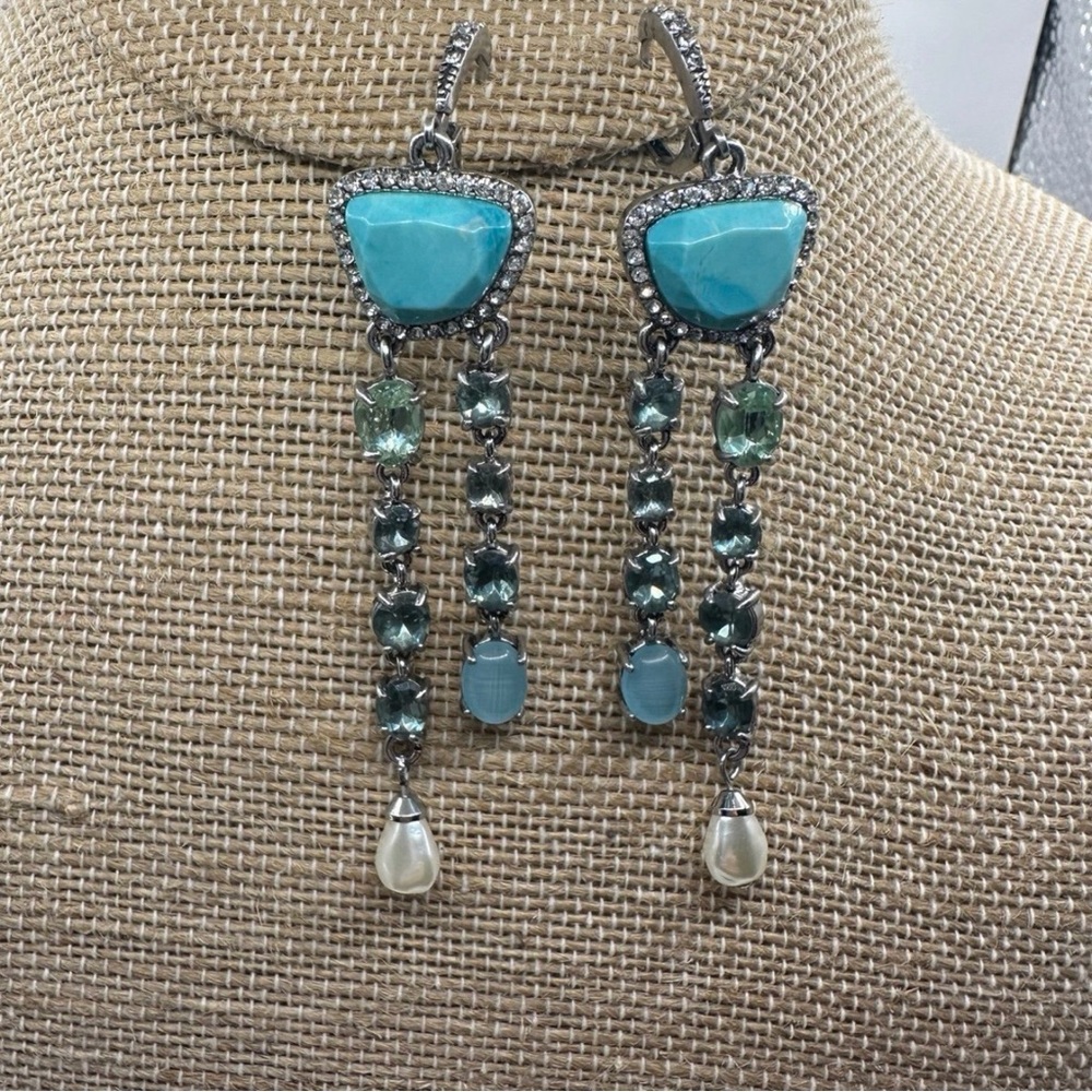 Chloe + Isabel Turquoise and Silver Dangle Earrings
B1